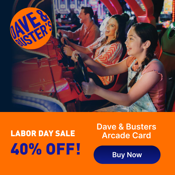 $20 Dave & Buster's Arcade Card